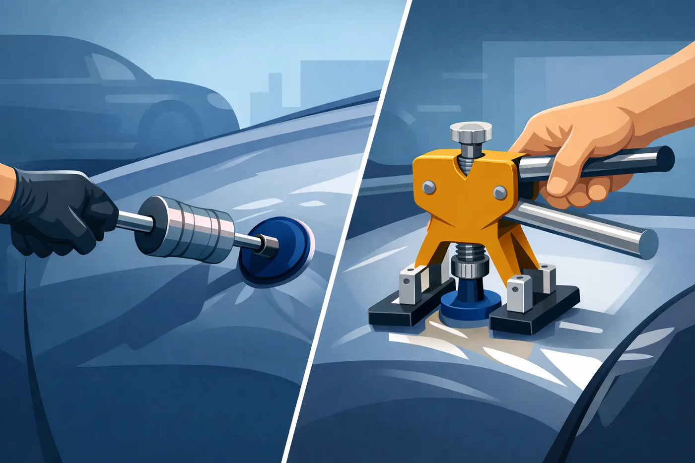 Slide Hammer Versus Mini Lifter for PDR