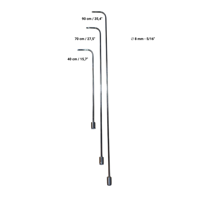 Florence Set - 3 Pieces 360° Rotatable Rods - Nickel Plating