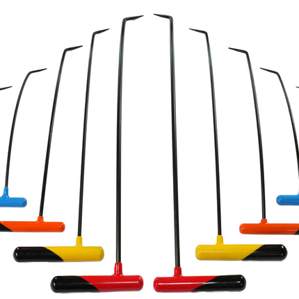 10-Piece Single Bend Curved PDR Rod Set (Sharp Tip) - 20–60cm