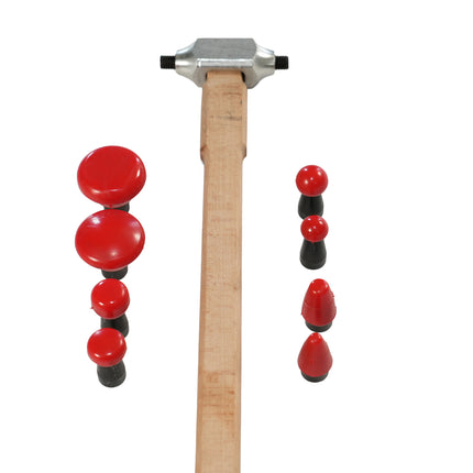 PDR Aluminum Head Hammer Set + 8 Interchangeable Tips
