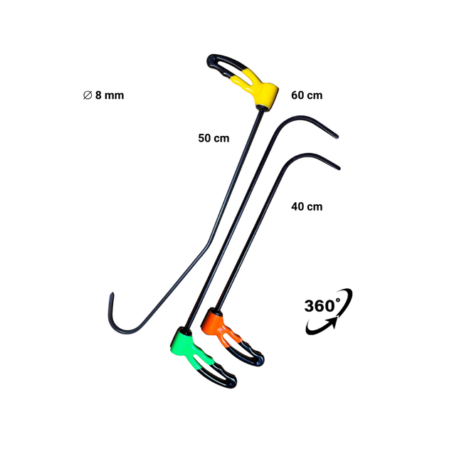 Nilüfer Set - 3 Piece 360 degree Adjustable Handle Rods