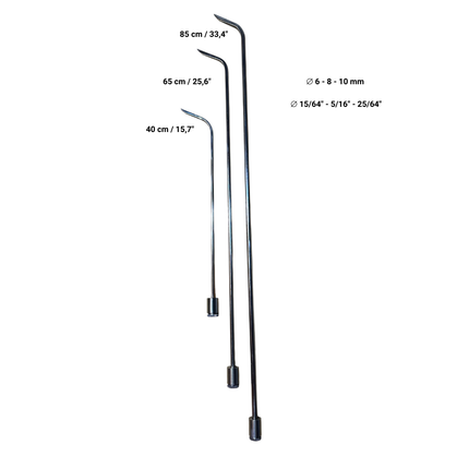 Rome Set - 3 Pieces 360° Rotatable Rods - Nickel Plating