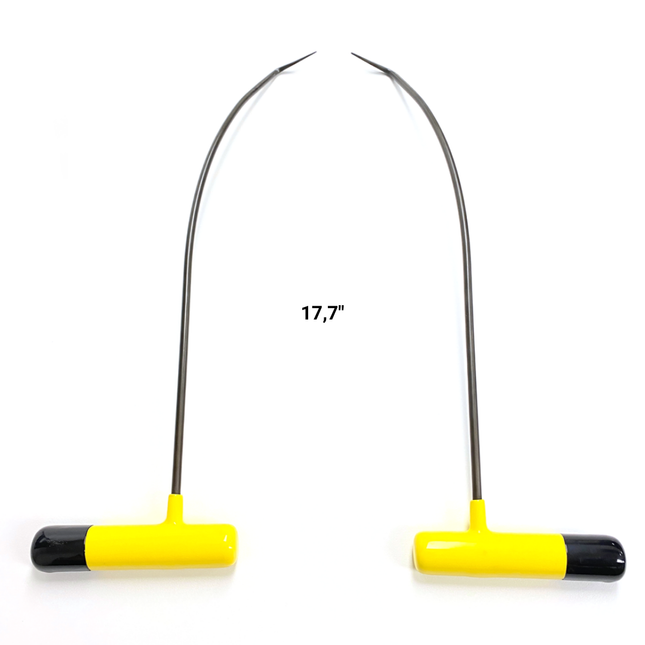 2 Pieces Curve Stick Yellow - PDR Tools 45cm / 6mm