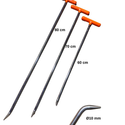 3 Pieces Pointy End Rod Set