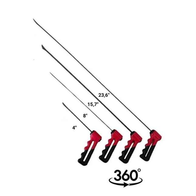 4 Piece Adjustable Handle Whaletail Sticks - PDR Tools