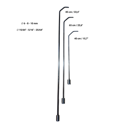 Bern Set - 3 Pieces 360° Rotatable Rods - Nickel Plating