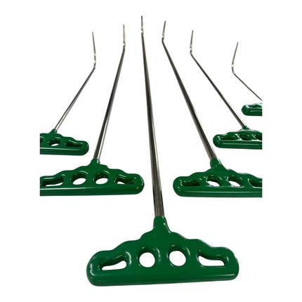 6-Piece Stainless Steel Single Bend PDR Rod Set (Sharp Tip)