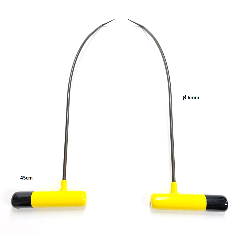 2 Pieces Curve Stick Yellow - PDR Tools 45cm / 6mm